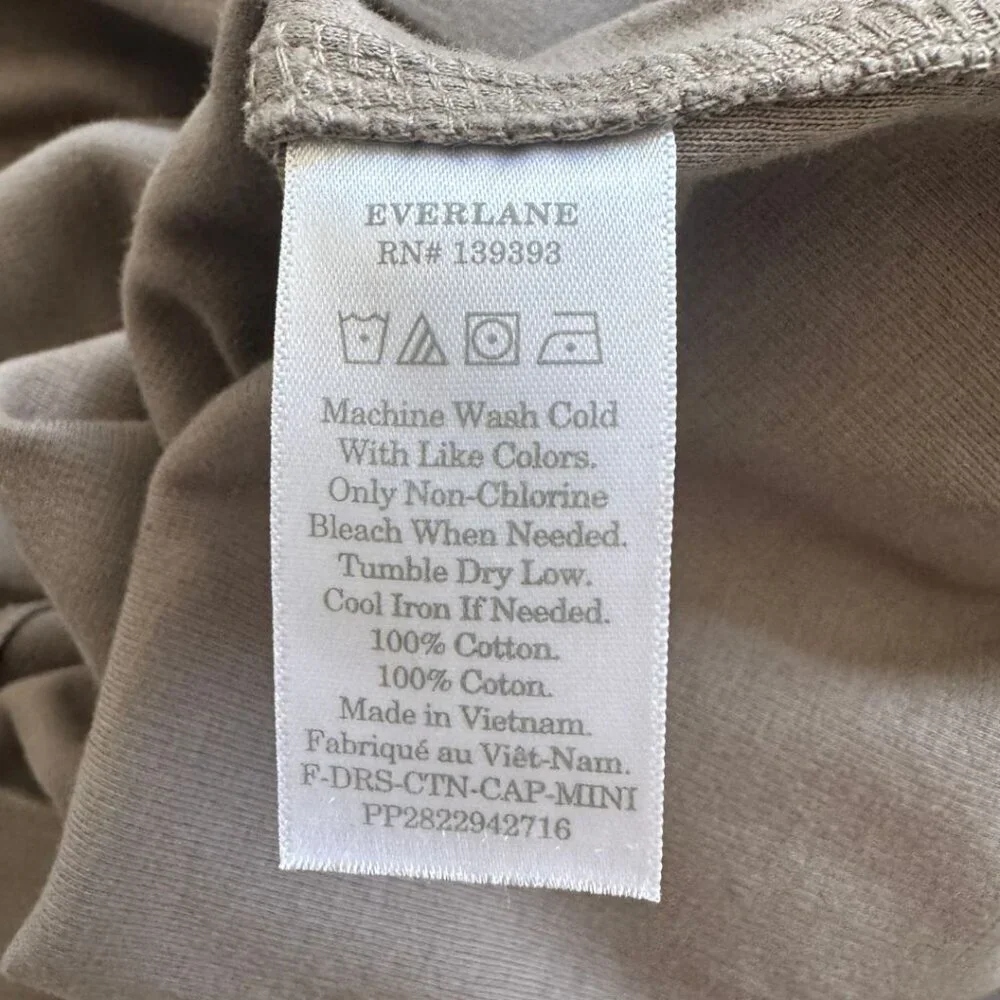 NWOT Everlane The 90's Mini Dress in Taupe/Mushroom Size Medium - Picture 5 of 5